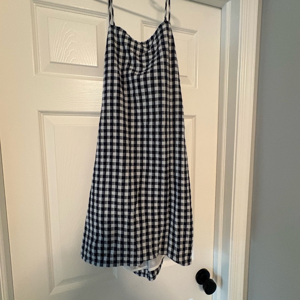 American Eagle Outfitters Black and White Gingham Mini Dress